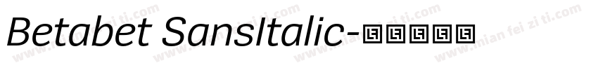 Betabet SansItalic字体转换